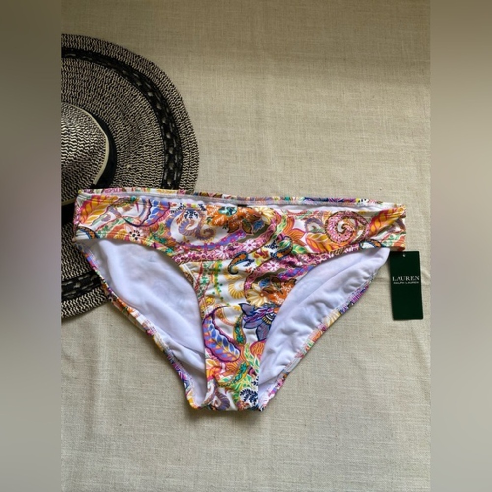Lauren Ralph Lauren Floral Paisley Swim Bikini Bottom XXXL NEW